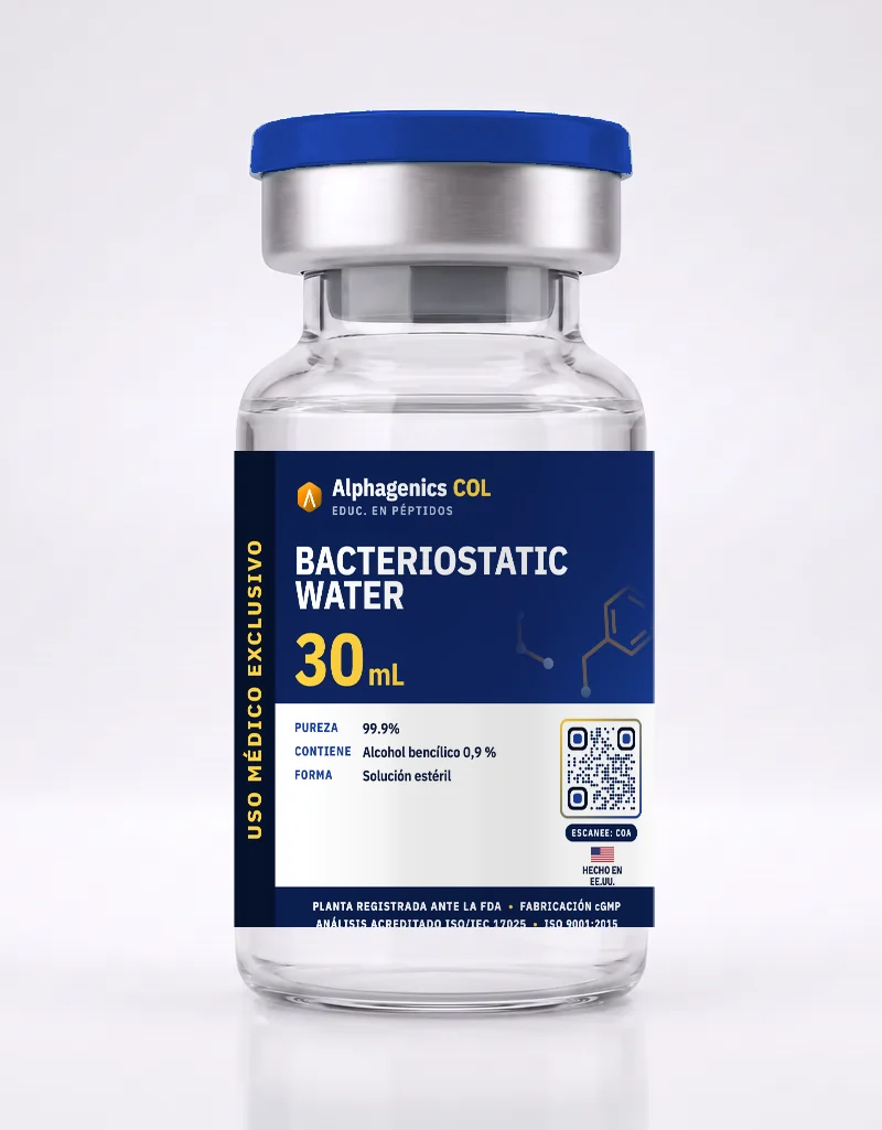 Agua Bacteriostática — vial Alphagenics